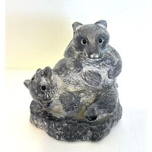 Bears Playing By Wolf Sculptures Canada Original Resin Casted Bears